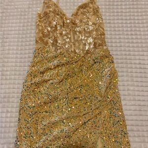 Amazon Gold Sequin Dress